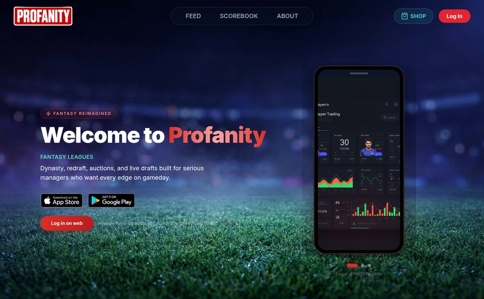 Profanity — NFL Fantasy Platform project preview
